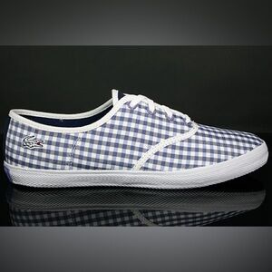 Lacoste Gambetta GM SPW Sneaker In Blue and White Size 9.5